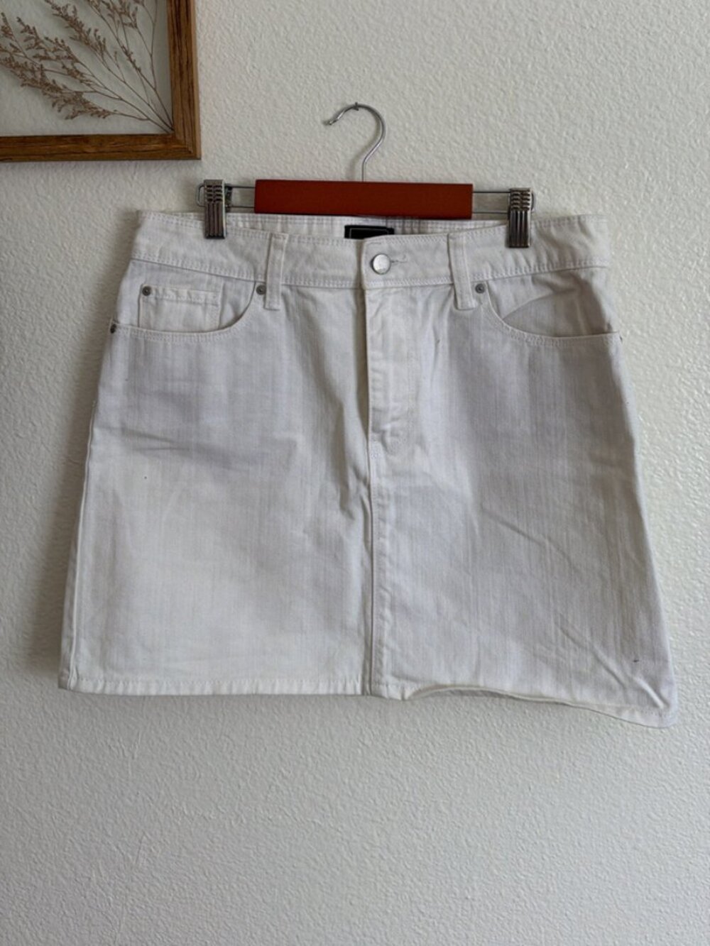 Gap White Denim Skirt